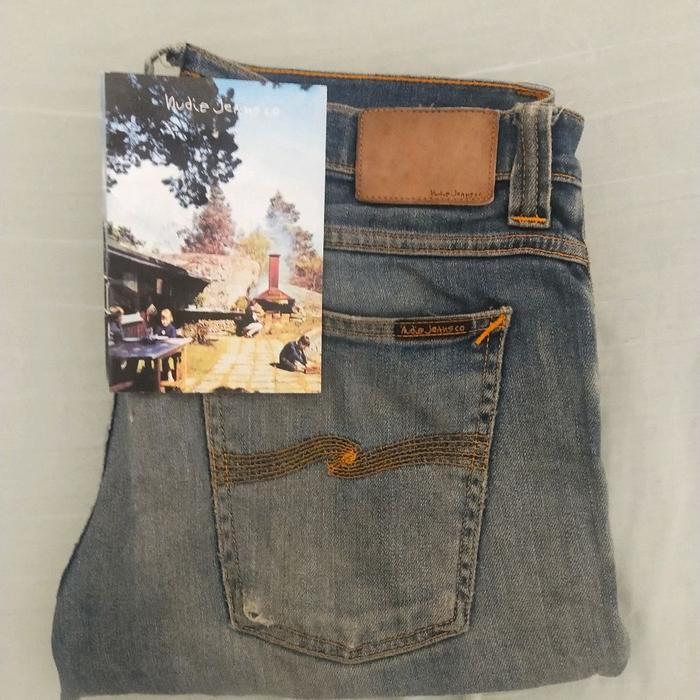 Nudie Jeans Tube Tom pria ukuran 32 + REPAIR KIT NUDIE (bekas)