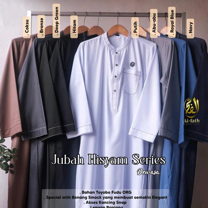 Jubah Hisyam Dewasa Series Jumbo Gamis Pria Muslim Lengan Panjang