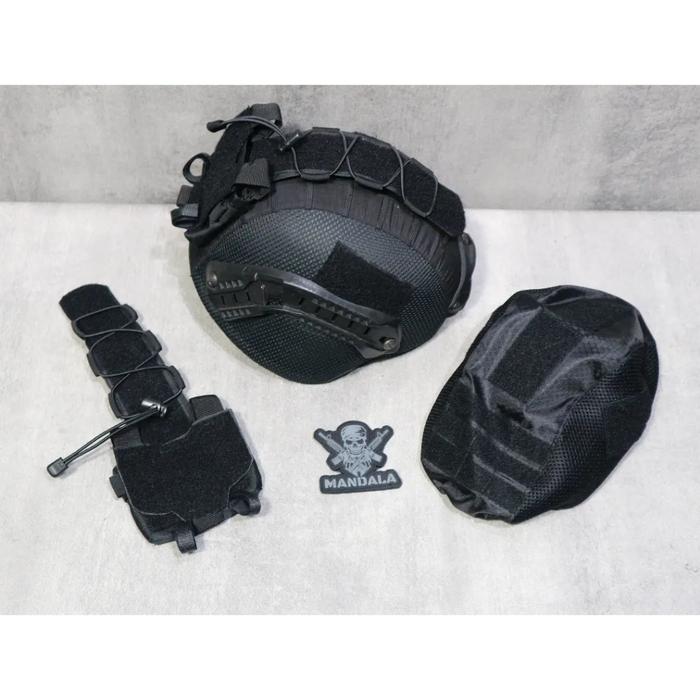 cover Helm tactical hitam / cover baterai case helm / cover helmet tactical