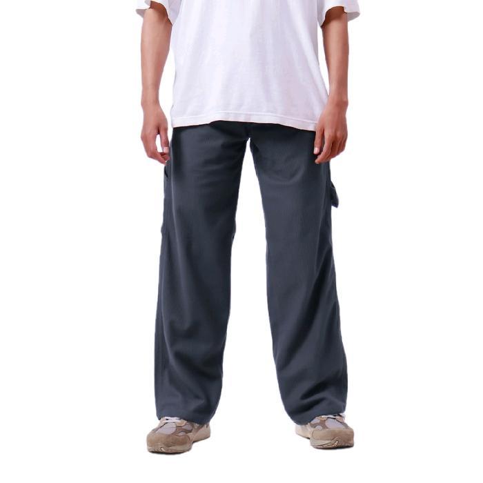 YS CELANA CARPENTER CORDUROY PANJANG PRIA WANITA DARK GREY LOSSE FIT SANTAI KULOT TREND FOMO KOREAN 