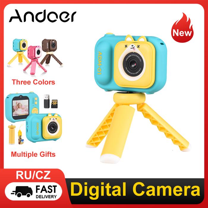Andoer Tripe Camera Kids Digital Camera 1080P Video Camera 48MP Dual