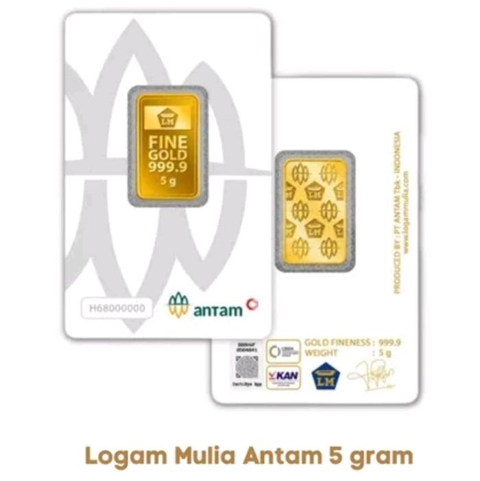 Emas 25 karat Antam 5 GR asli