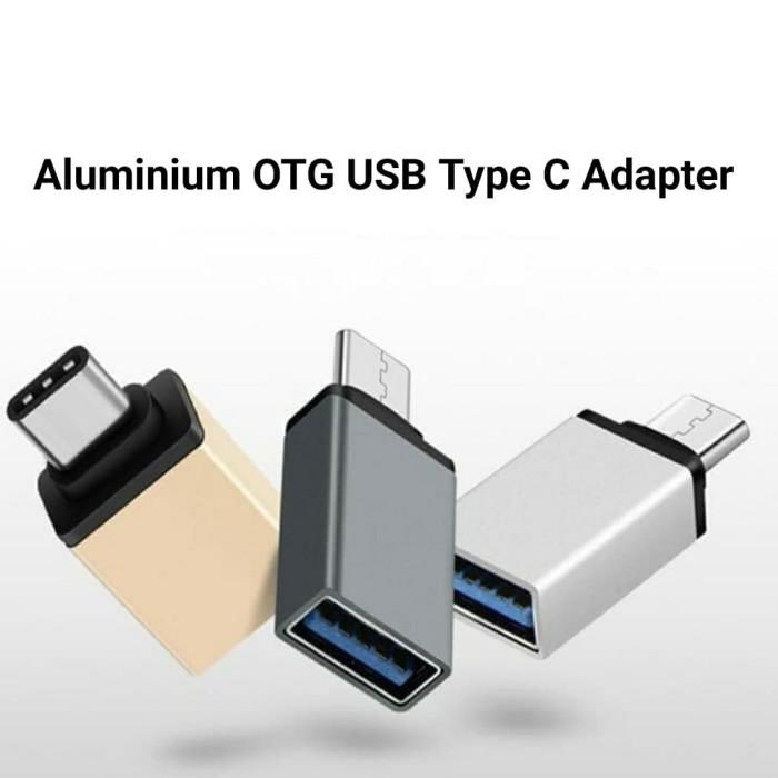 OTG Type C Metal Besi OTG Type C to USB Port OTG Plug Connector OTG Tipe C Converter OTG Type C