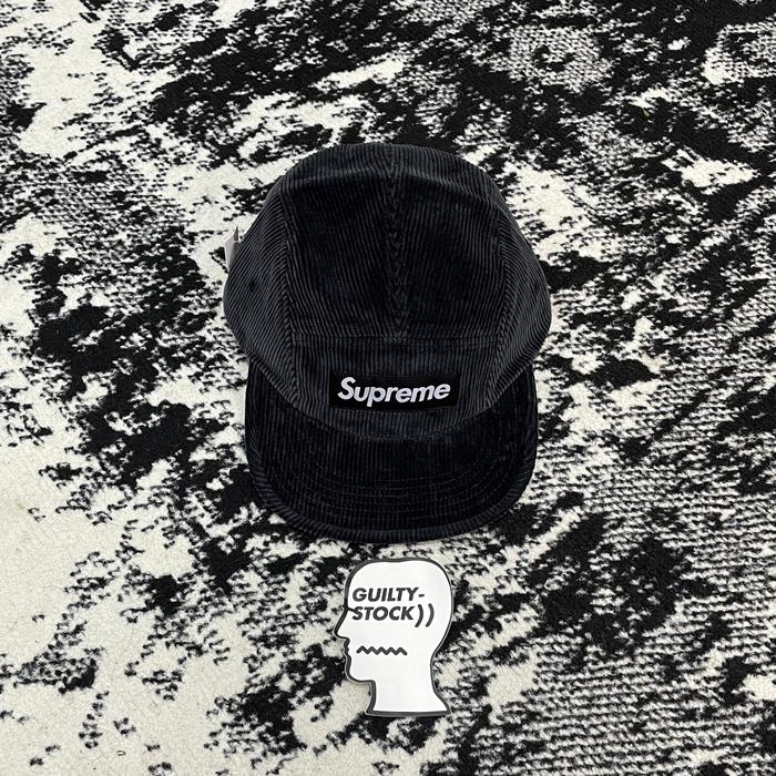 SUPREME NEW YORK CORDUROY CAMP CAP BLACK SPRING/SUMMER 25