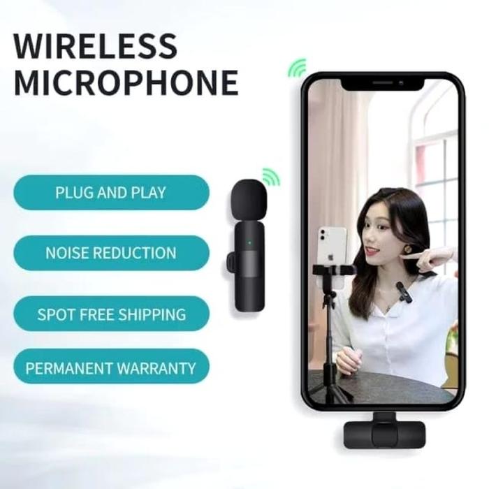 {BG} Mic YouTuber Bluetooth / K8 K82 Microphone Mic Clip On YouTuber Wireless Usb / K8 K82 Microphon