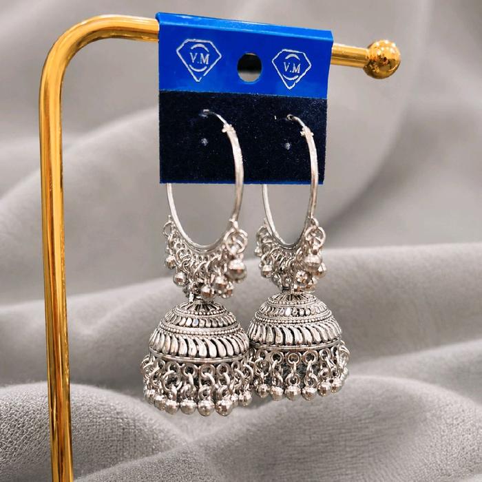 Anting lonceng India full silver/anting India lonceng