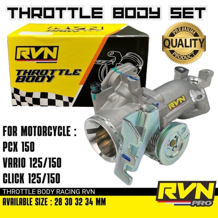 TB THROTTLE BODY ASSY RVN RACING VARIO 125 150 SET 26 28 30 32 34 MM PLUS INTAKE + THROTLE BODY TUAS