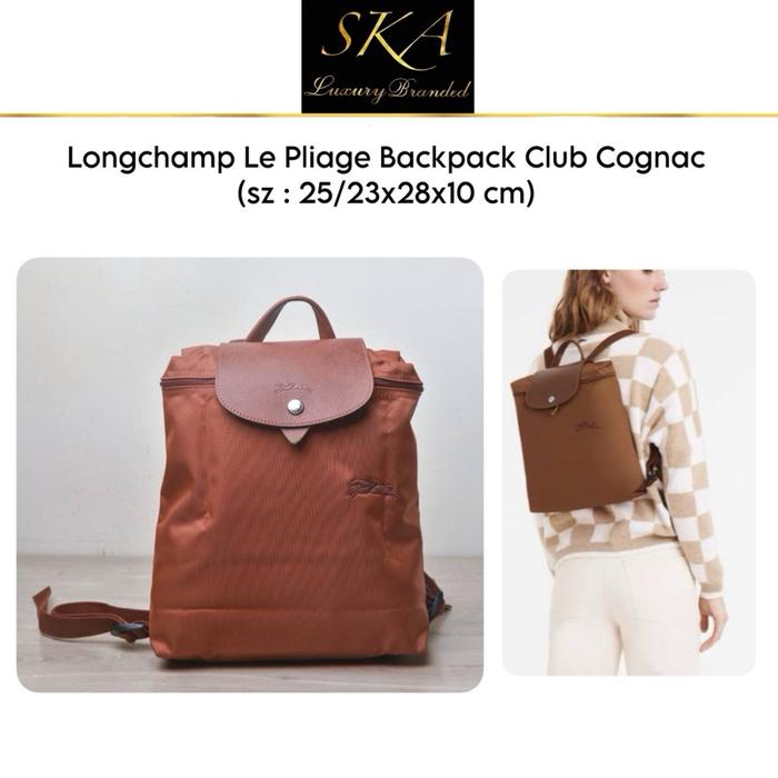 Longchamp Le Pliage Backpack Club Cognac