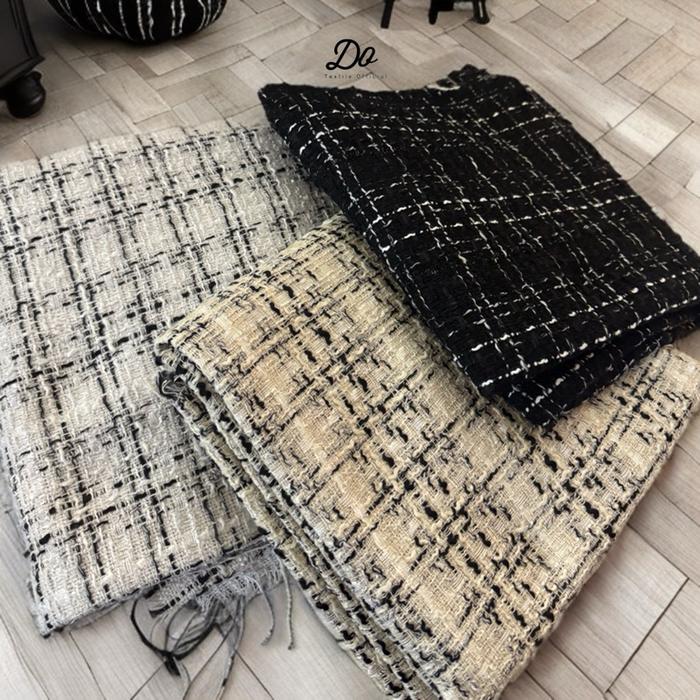 KAIN BAHAN TWEED CHANEL ORIGINAL IMPORT KOREAN STYLE!!!