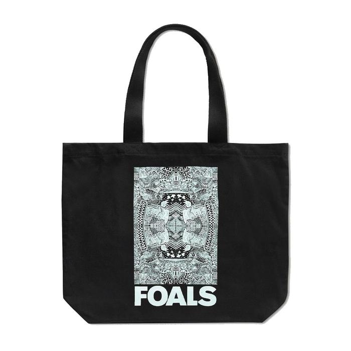 Foals - Black & White Ornate Art Box Tote Bag