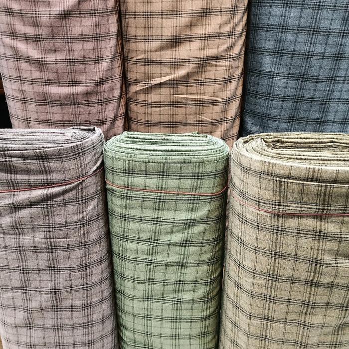 Katun Madina Kotak Premium / Lebar 150cm / Madinah Kotak / Jilbab / Kemeja dll