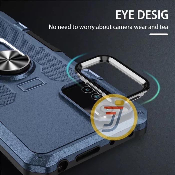 Casing Hard Case Untuk Vivo Y21/Y21S/Y21A/Y21T Armor Ring Robot Case Kickstand Hybrid/Ring Holder Tp