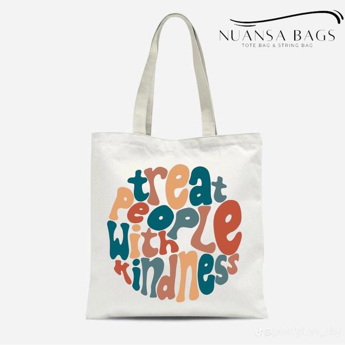 TOTEBAG BLACU TEBAL AESTHETIC QUOTES