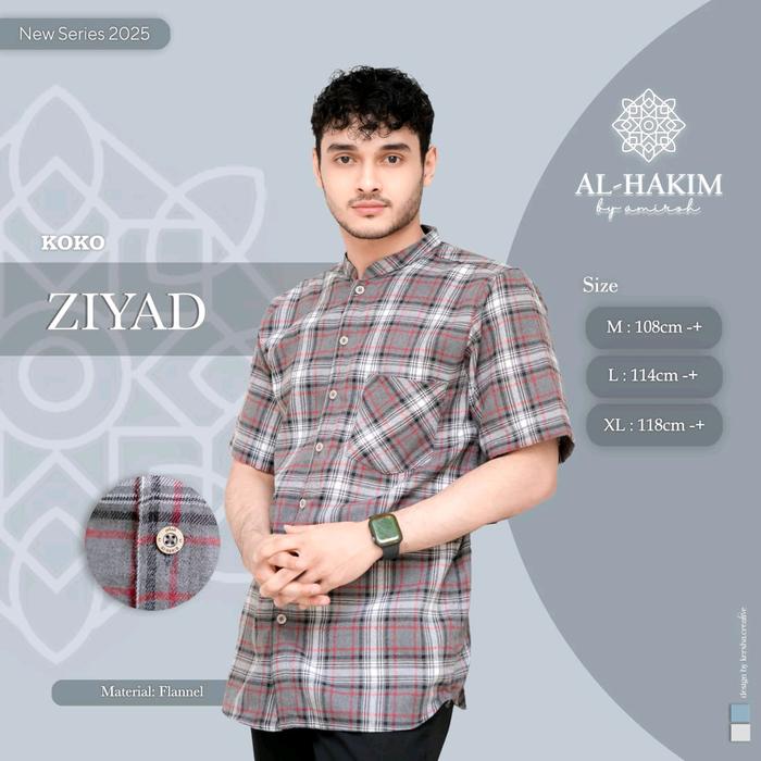 KOKO PENDEK - Ziyad Koko Bahan Flanel Halus Saku Depan Best Quality Koko Lebaran Terbaru Cowok Pria 