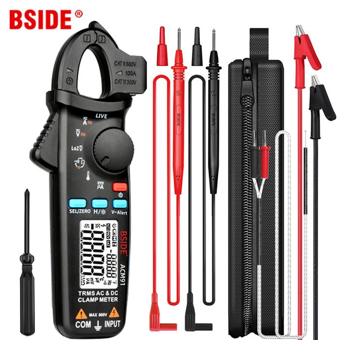 BSIDE Digital Clamp Meter T-RMS 1mA High Precision DC AC Ammeter