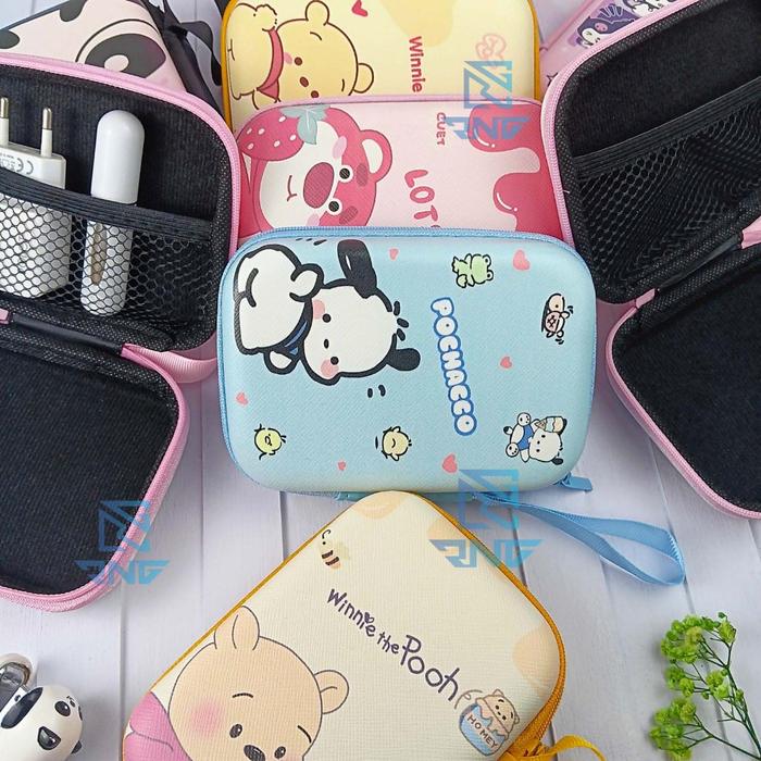 POUCH KARAKTER Kuromi Melody Lotso Dompet headset kartu kunci koin charger makeup kosmetik earphone 