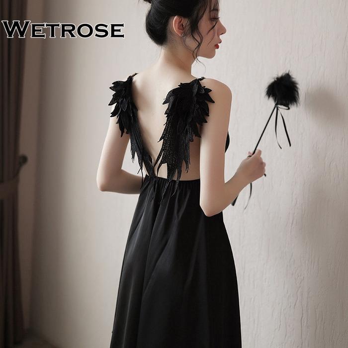 [Wetrose] Set  Lingerie Wanita Aksen Sayap Halloween