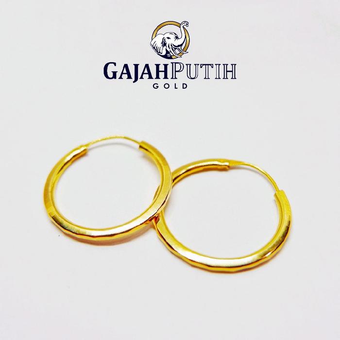 Anting 1 Gram Model Gipsy Emas Asli 8K Gajah PutihGold KodeN410
