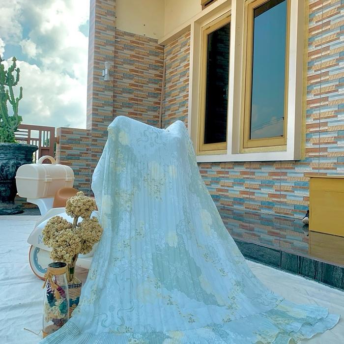 Nusaibah Dress Varian Sage Green by elnusa.shop - Midi Dress Gamis Wanita Muslim - Lebaran, Pesta, R