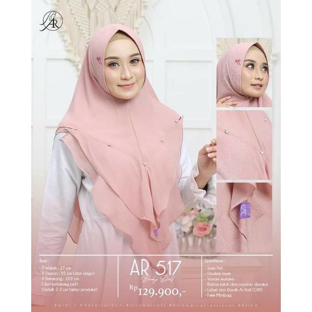 ! hijab jilbab kerudung Khimar instan dewasa ORI ArRafi AR 517 cantik Rabbani zoya Ap