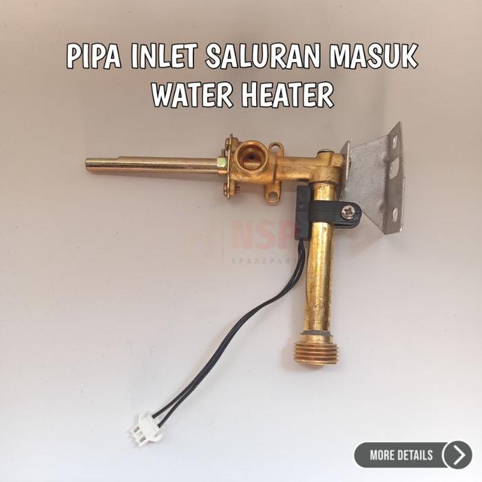 Pipa Inlet Saluran Masuk Water Heater Gas LPG + Magnetic Flow Switch