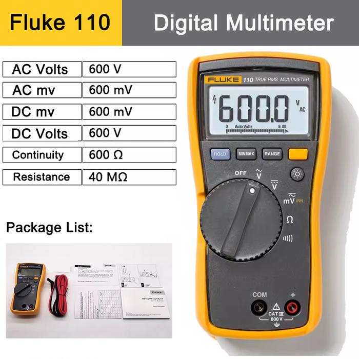 Fluke 110 True-rms Digital Multimeter /True-rms Ac Voltage for  Measurements on Non-linear Signals R