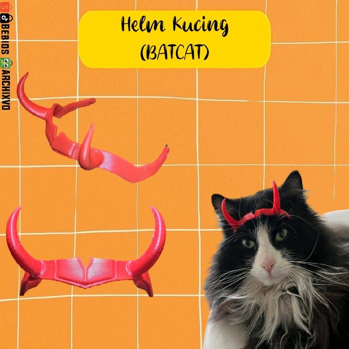 Helm/Topi lucu untuk kucing (Half Crown LokiCat)