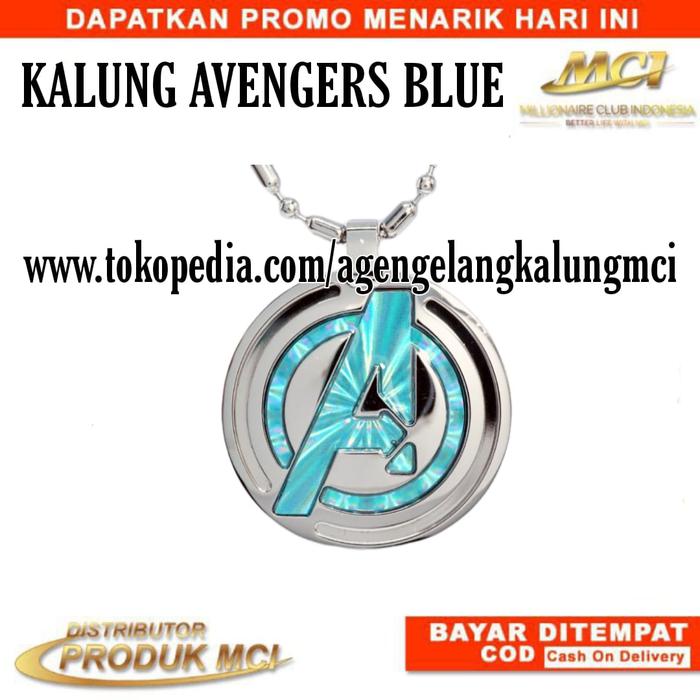 Kalung Mci / Kalung Avengers Mci / Kalung Kesehatan Anak / Kalung Marvel Avengers Blue Mci Terbaru