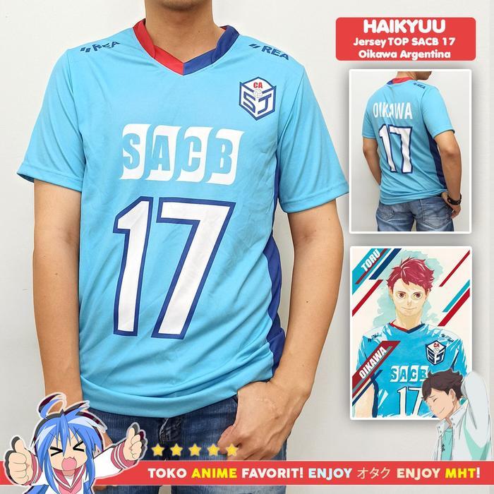 promo Kostum Anime Cosplay Haikyuu Kaos Atasan Jersey SACB Argentina Oikawa Toru