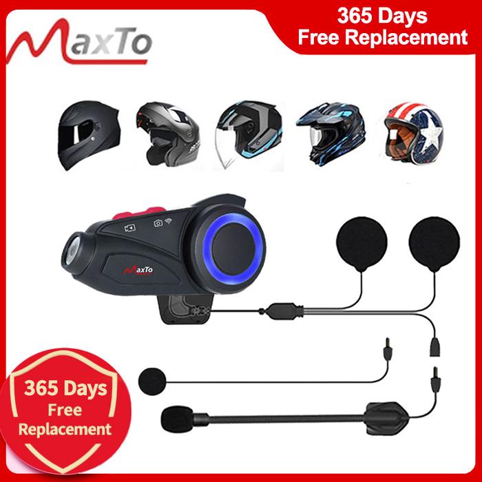 Maxto M3S Motorcycle Bluetooth Helmet Headset Intercom Waterproof 2K