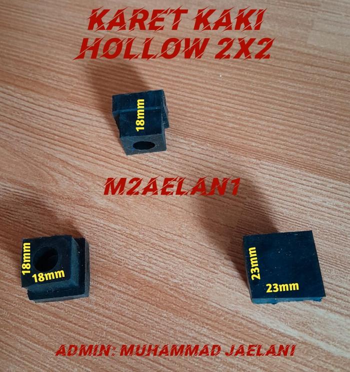 10pcs Karet Kaki Hollow 2x2 Sepatu Besi Holo Alas Kaki kursi meja Rak Besi