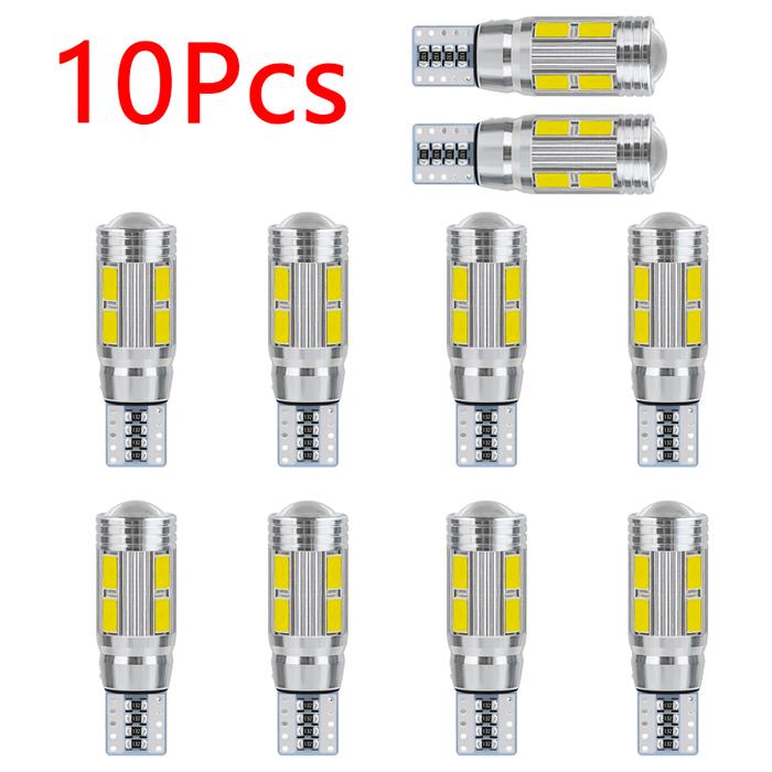 10 Buah T10 W5W 194 Bohlam LED untuk Mobil Lampu Sinyal LED Canbus
