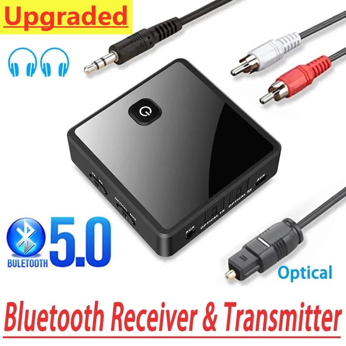 Bluetooth 5.0 Transmitter Receiver Aptx Low Latency 3.5mm AUX Jack