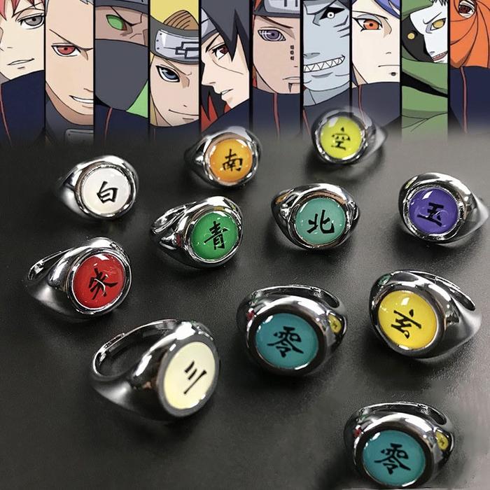Cincin akatsuki cincin Desain Cosplay Anime Akatsuki Itachi Pain Orochimaru Cincin Untuk Pria / Wani
