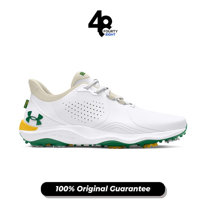 Sepatu Golf Pria Under Armour Drive Pro Patrons Edition White Green Spikes (3027089-100) Original