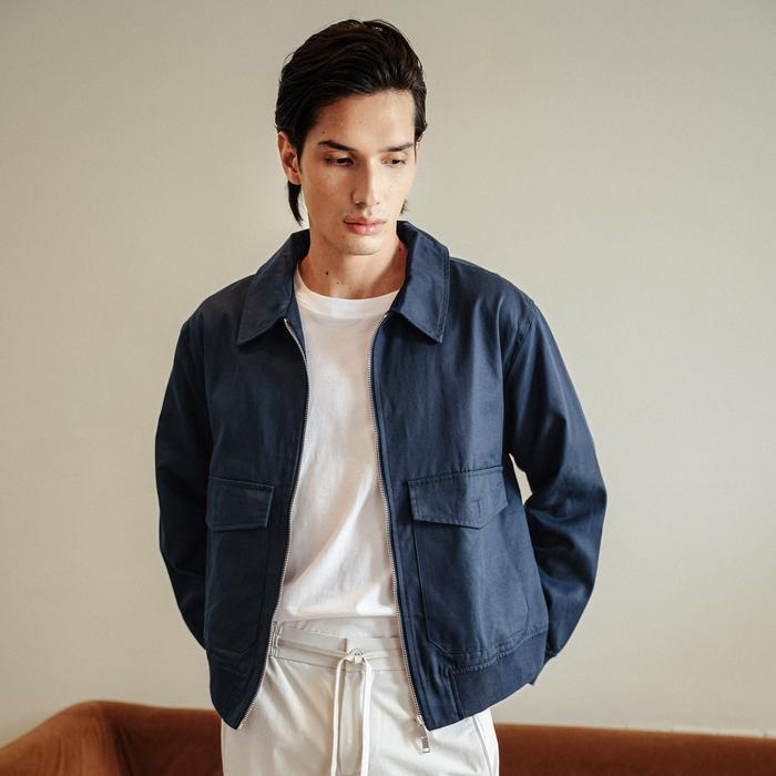 Easy Like Sunday Oliver Jacket Outer Pria Lengan Panjang Street Casual Navy