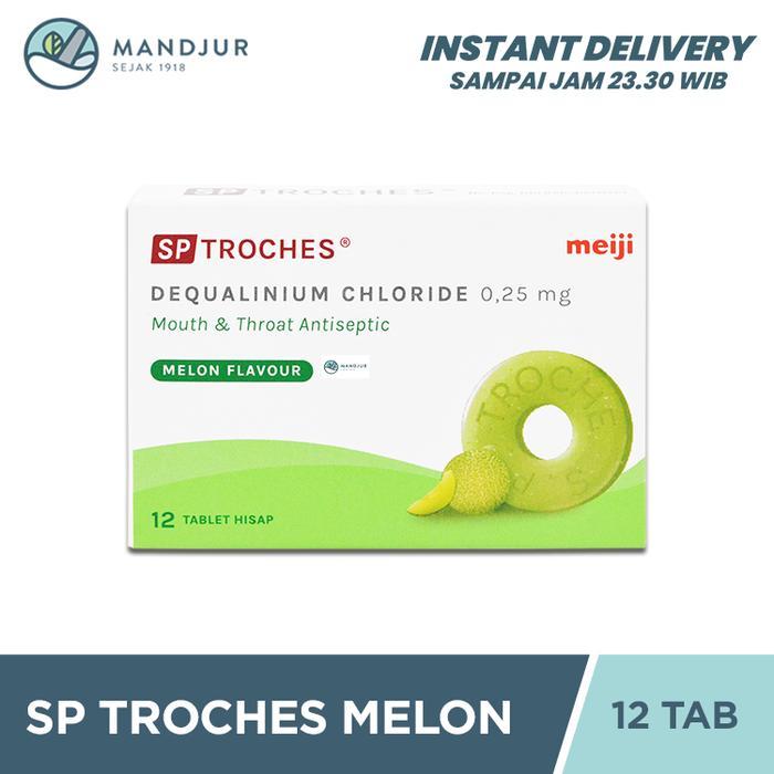 Tablet Hisap SP Troches Meiji (Rasa Melon) 12 Tablet