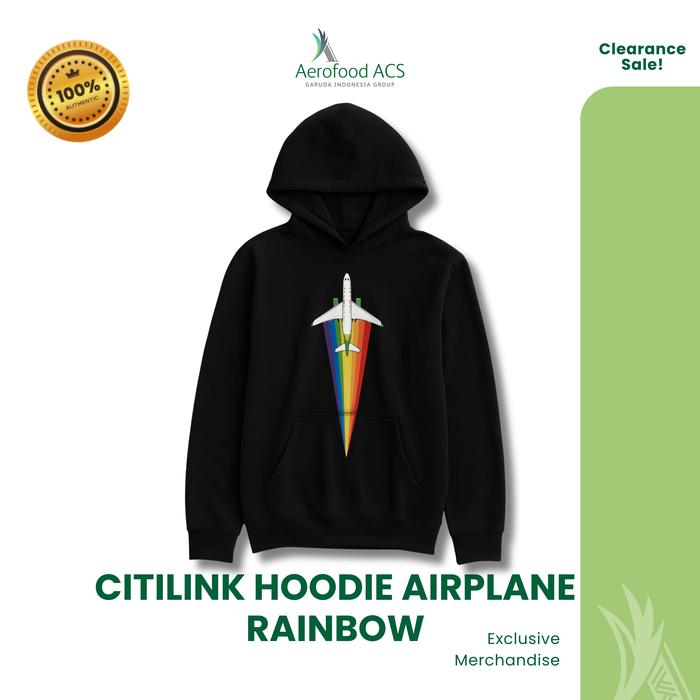 CITILINK HOODIE AIRPLANE RAINBOW (Hoodie Eksklusif Citilink)