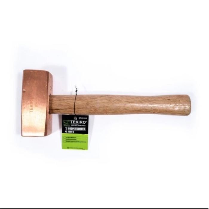 Tekiro Palu Tembaga 1Kg / 2Kg  Gagang Kayu - Copper Hammer