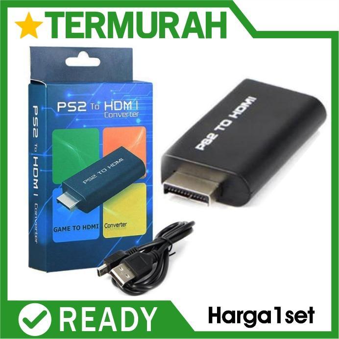 PREMIUM PS2 to HDMI Video Converter Adapter TV konverter ke 3.5mm port adaptor