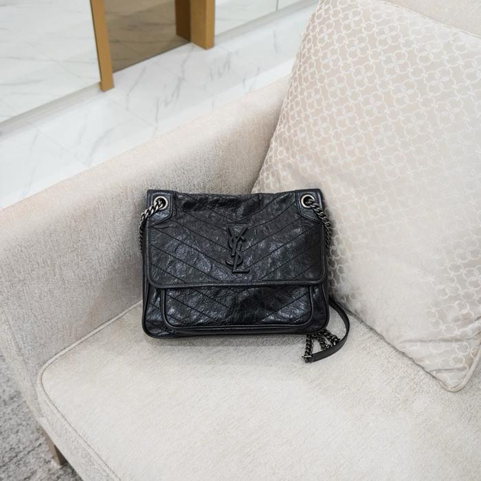 YSL Niki Medium Black RHW GARANSI 100% AUTHENTIC