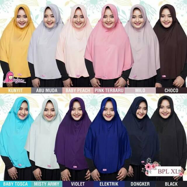 Hijab Segi Empat Dewasa Jumbo Bahan Jersey Serut Motif Polos Laura Miulan
