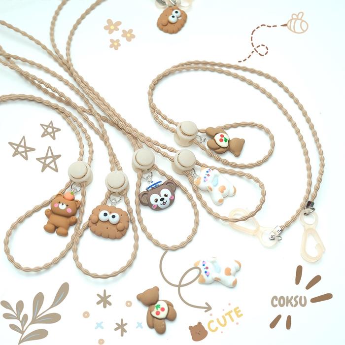 KALUNG CLAY STRAP MASKER MASKER ANAK DEWASA || STRAP MASKER HIJAB STRING Karakter boneka BTS - Kalun