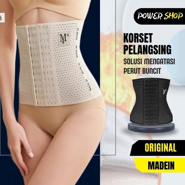 KORSET PELANGSING IBU MELAHIRKAN ORIGINAL WANITA STAGEN PENGECIL PERUT BUNCIT PREMIUM 6 PENGAIT