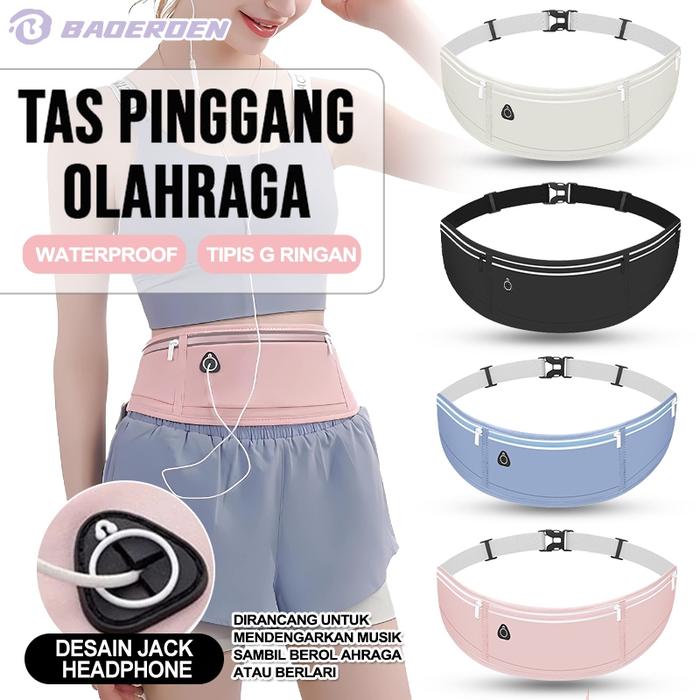 Tas Pinggang Lari WaterProof / Running Belt Tas Pinggang HP Olahraga Lari Jogging Sepeda / Tas Jogin