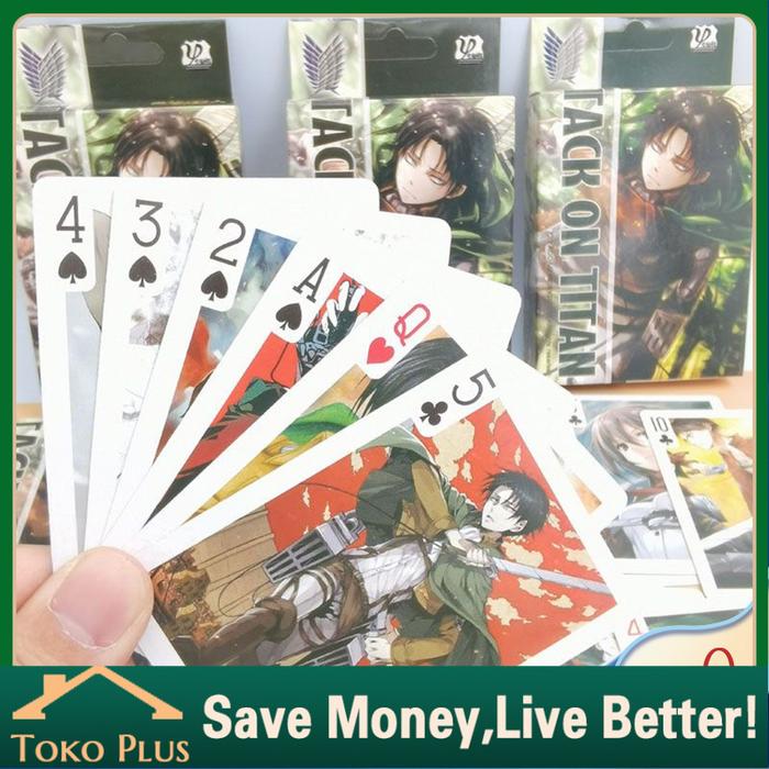 Kartu Remi Anime Poker attack on titan Playing Cards
