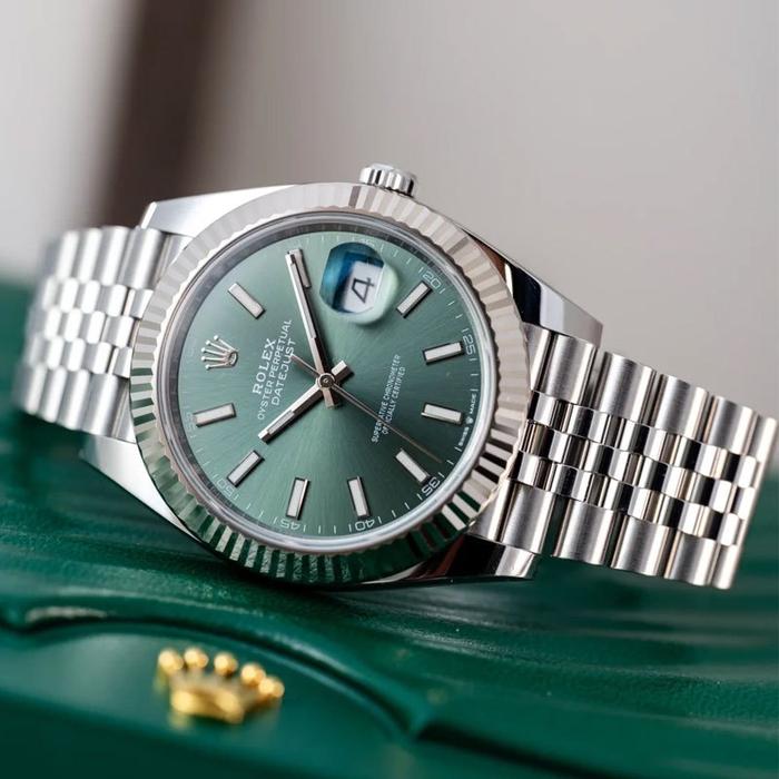 Galeri rolex 【100% ASLI】Original Jam tangan Rolex Datejust Green Dial M126334-0028 Automatic 18CT Te