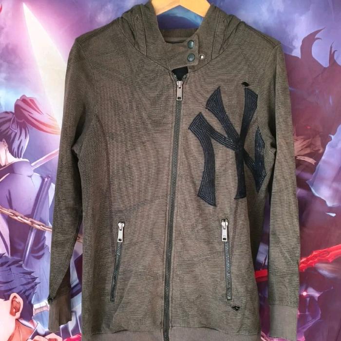 Vintage ML* New York Yankees Distressed Full-Zip Hoodie S Jaket Jacket Hysteric Glamour Ifsixwasnine