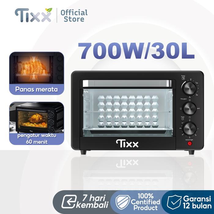 TIXX Oven Listrik Hemat Energi 15L/30L 700W Electric Oven Kue Pagi Pembuat Roti Oven Multifungsi