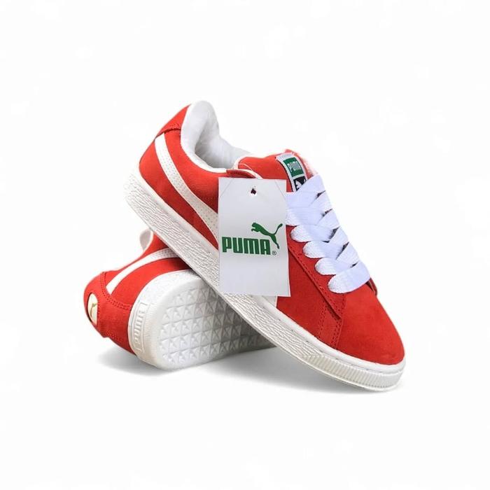 Sepatu Sneakers Pria PUMA Suede Classic - Merah Putih Premium Quality